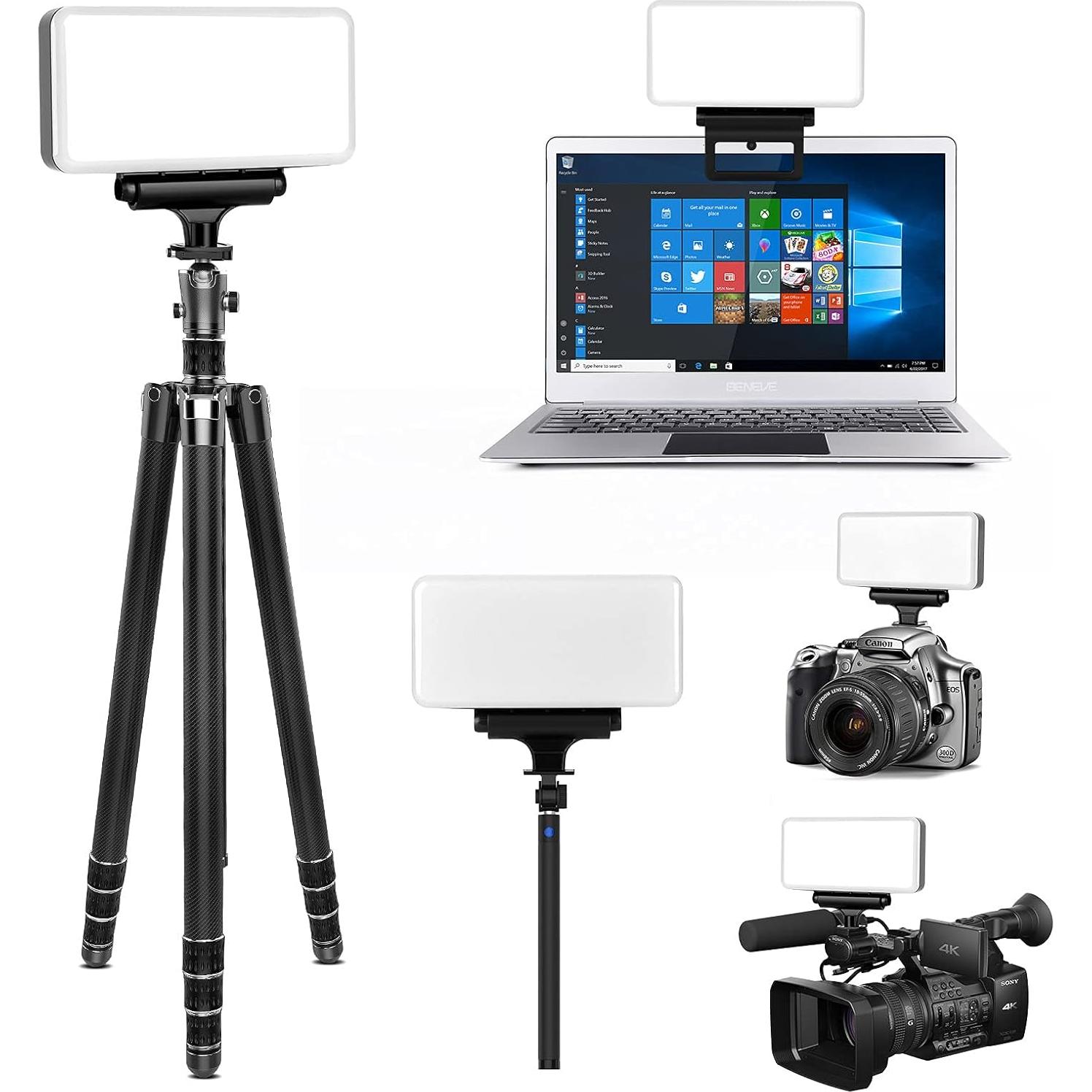 Luz LED de selfie Marmae recargable 3000mAh 3 modos