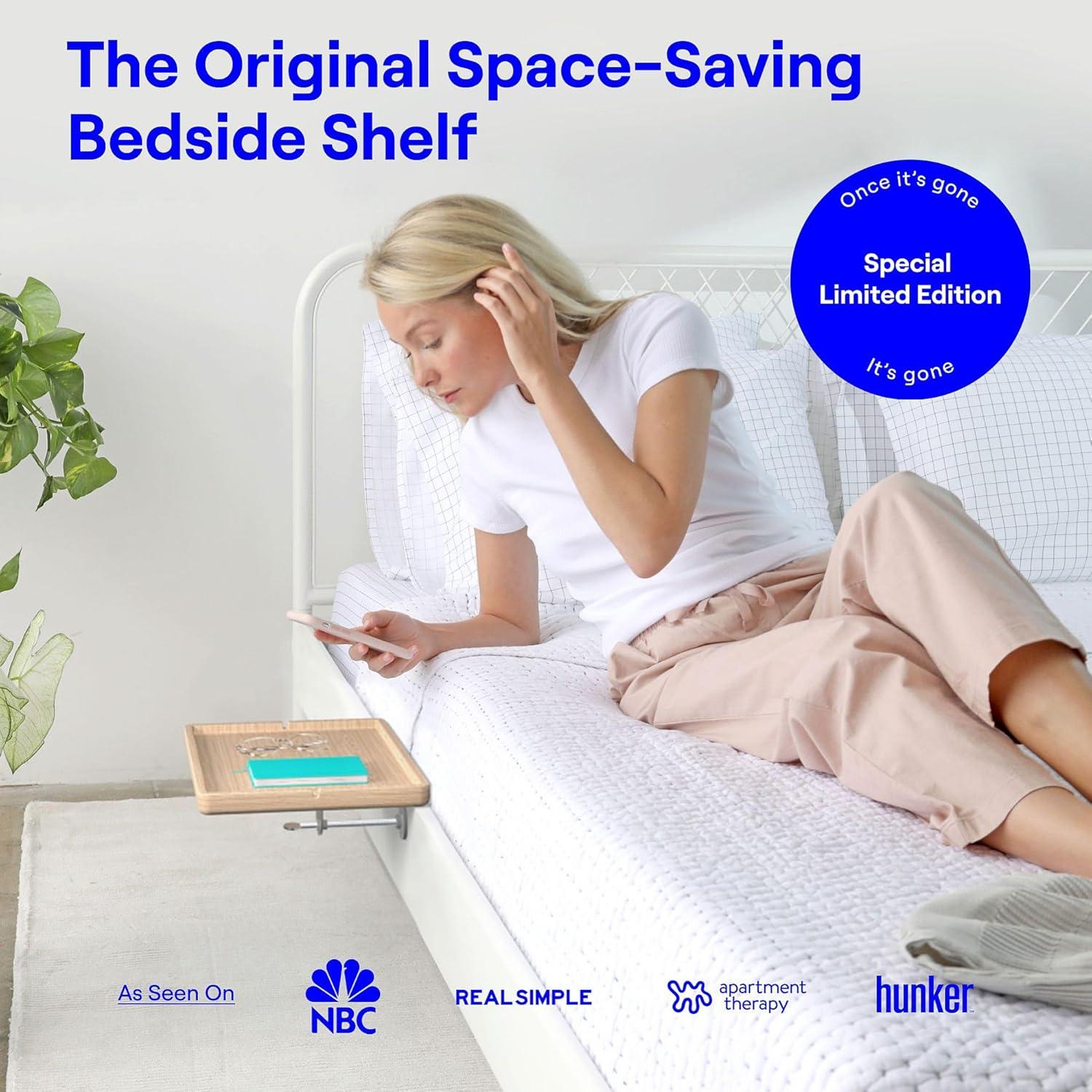 Estante de Cama BedShelfie Minimalista 34.93x24.13cm Bambú