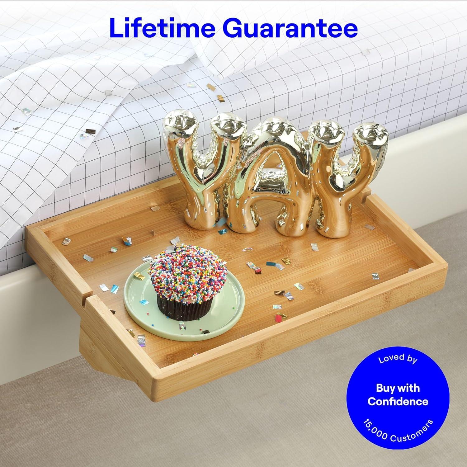 Estante de Cama BedShelfie Minimalista 34.93x24.13cm Bambú