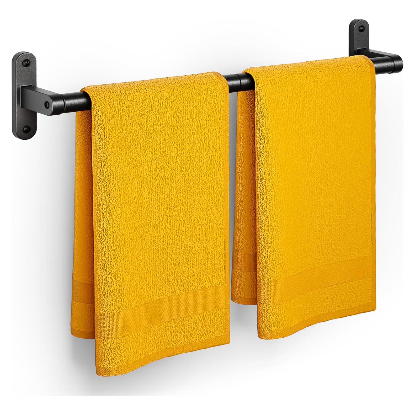 Soporte para Toallas Powools 60 cm Montado en Pared Negro