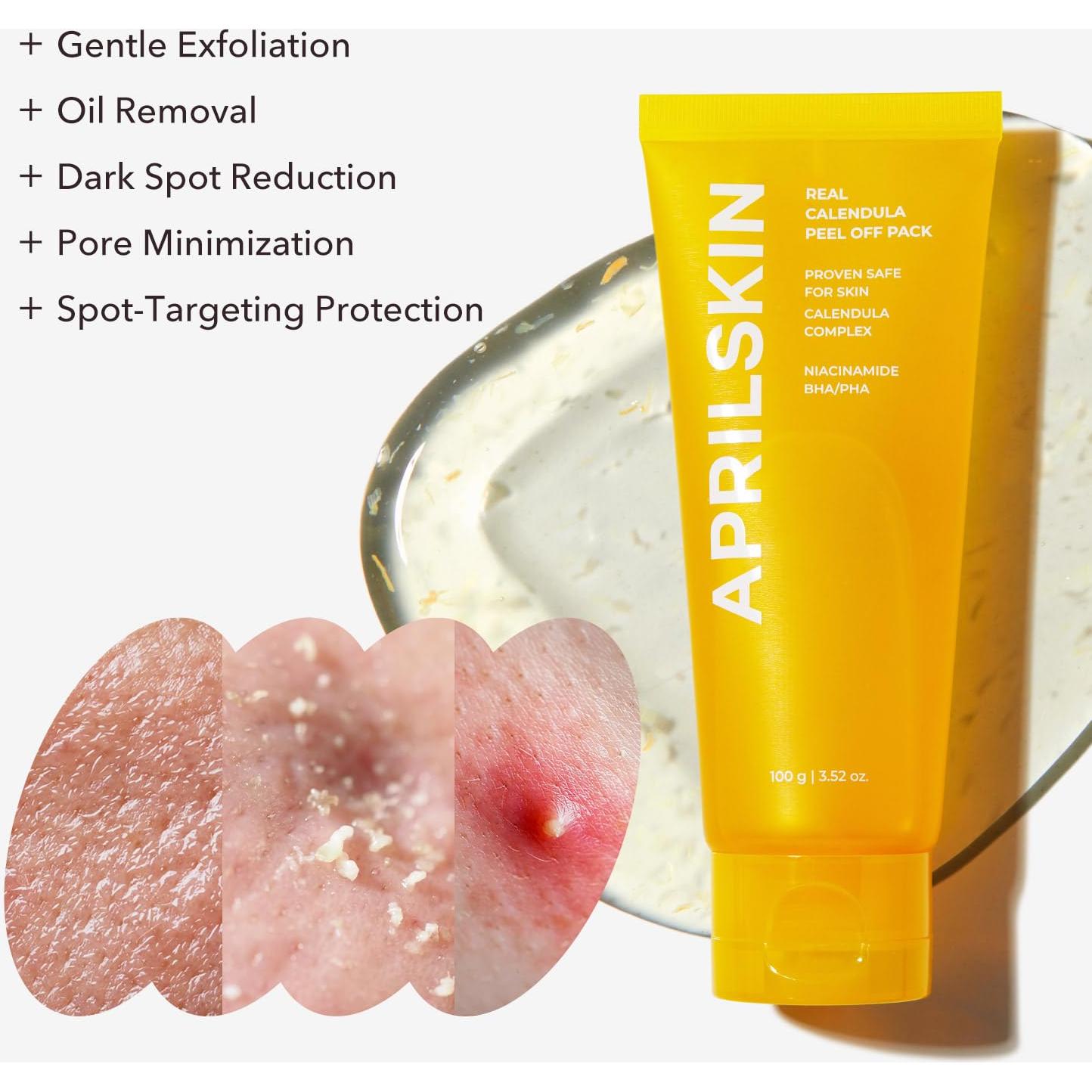 Máscara Facial Peel Off APRILSKIN 104 ml con Caléndula y Niacinamida