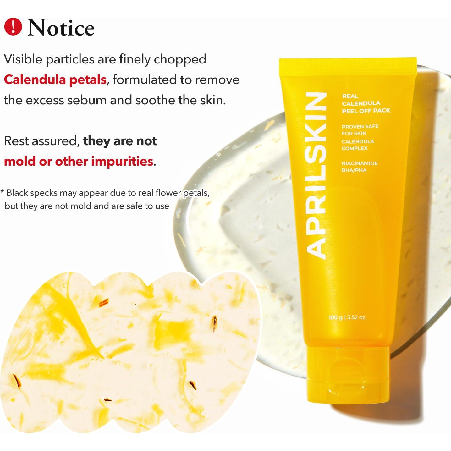 Máscara Facial Peel Off APRILSKIN 104 ml con Caléndula y Niacinamida