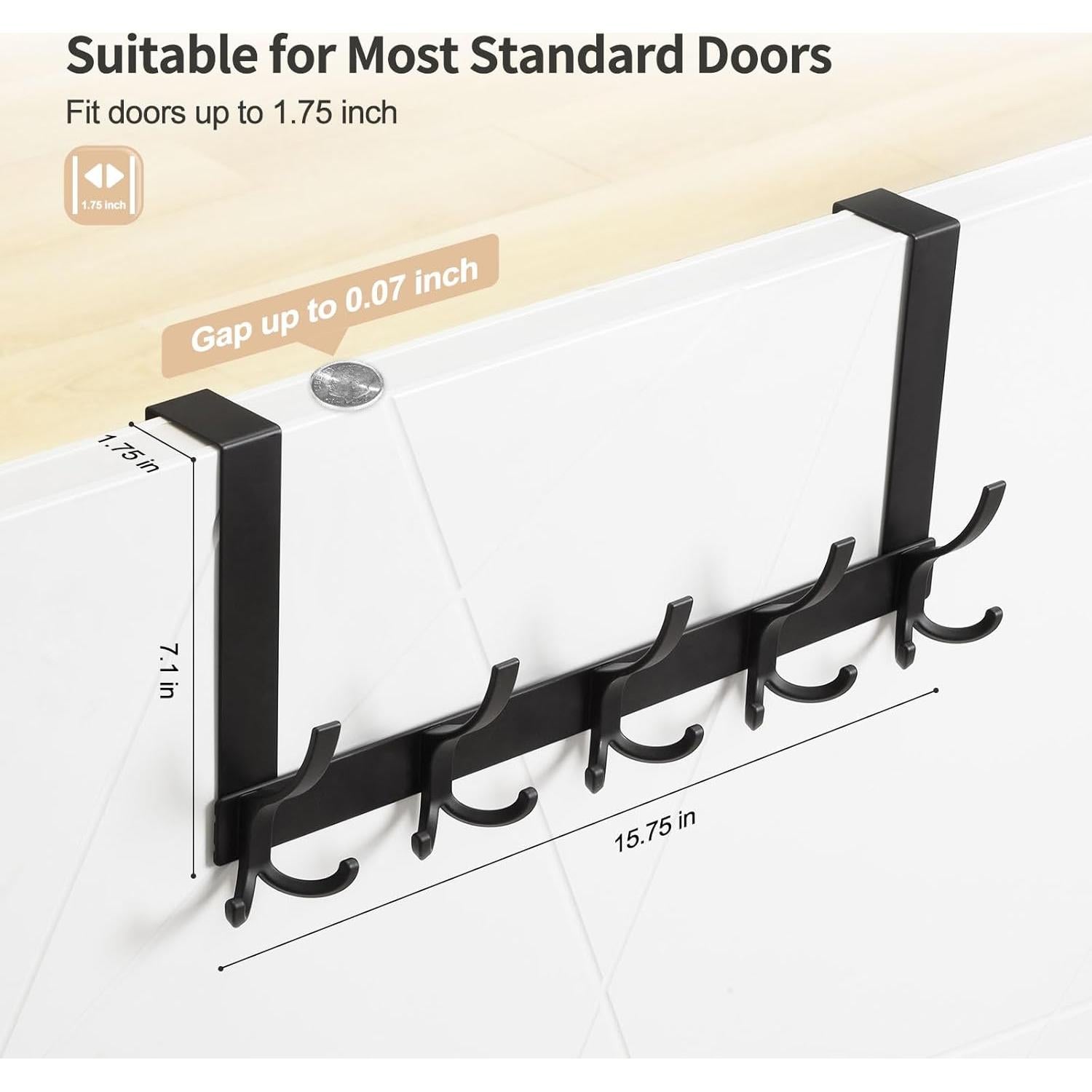 Ganchos sobre puerta Optish TRI-1P para toallas y abrigos