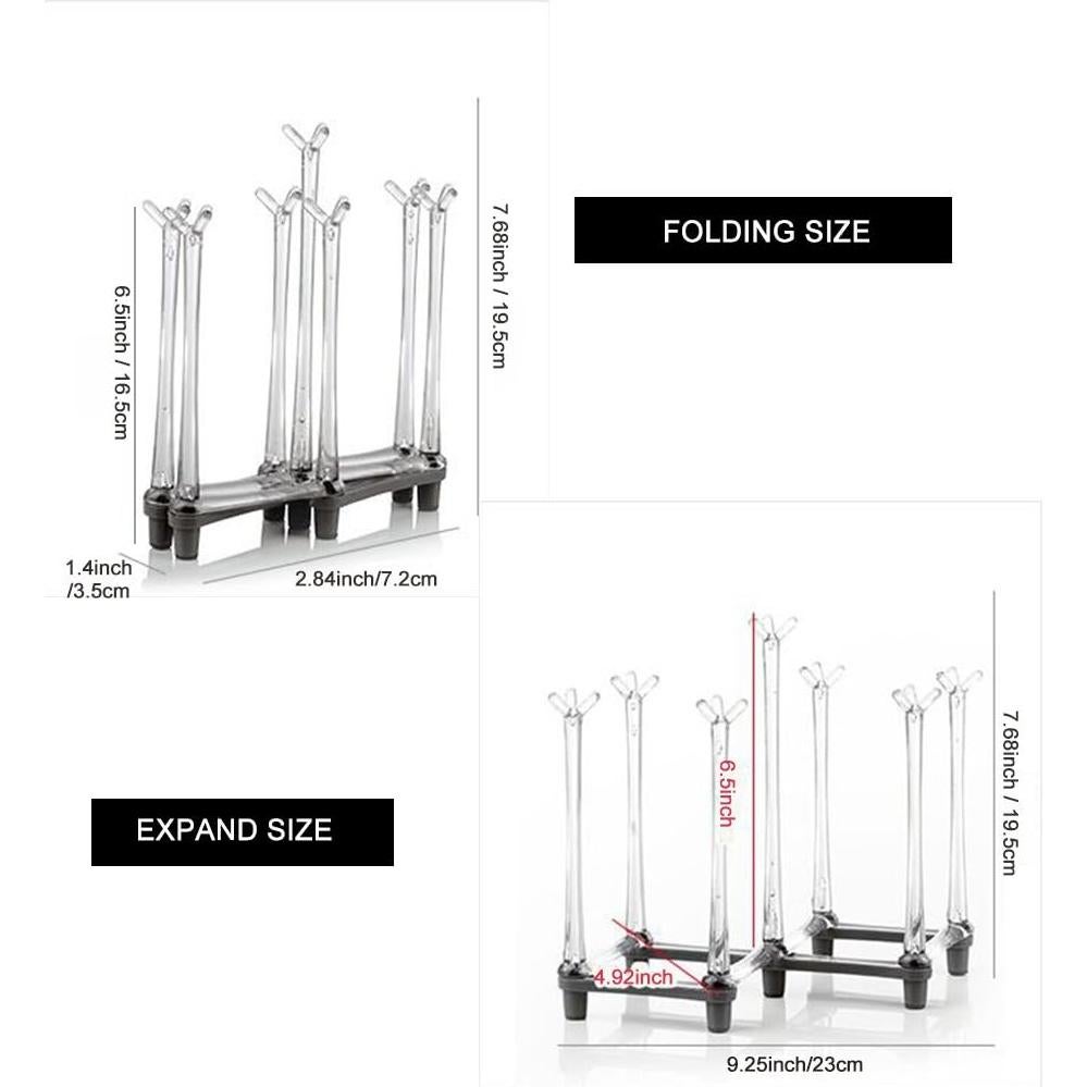 Soporte de Secado Retráctil Marbrasse para Vasos y Botellas
