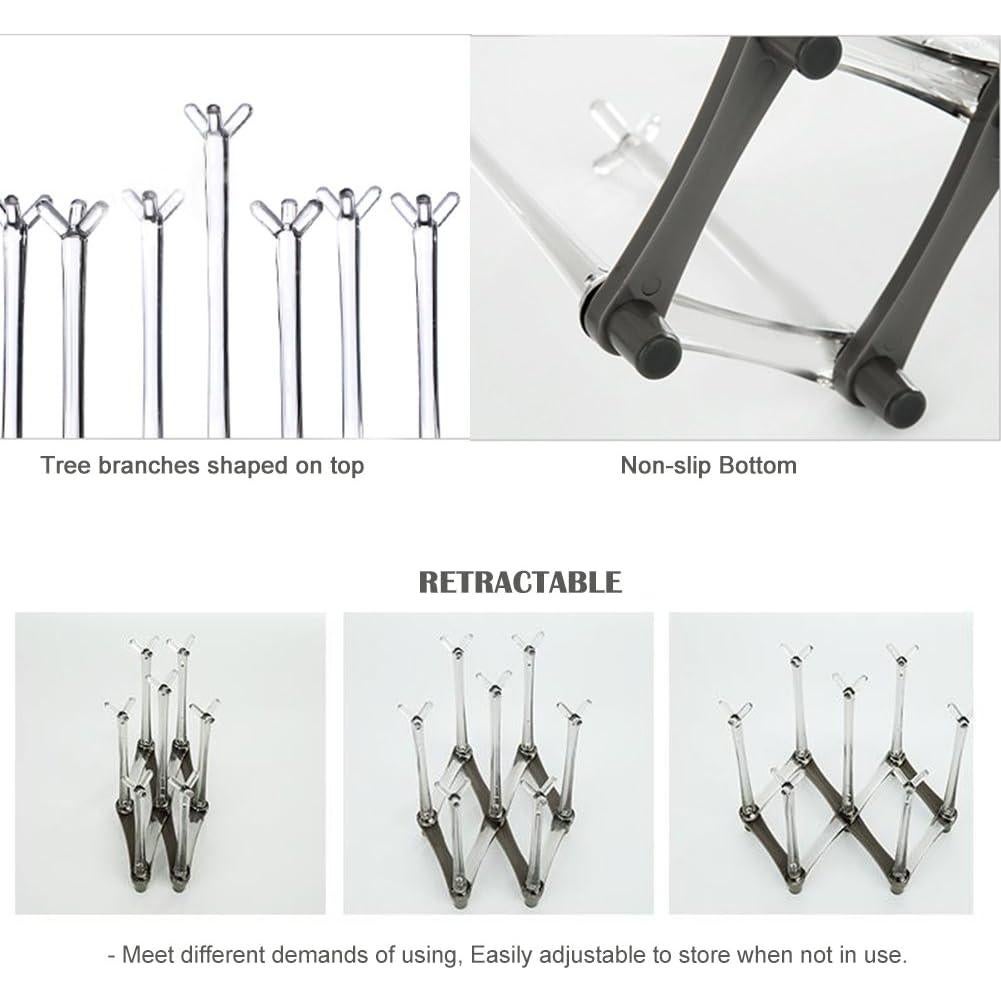 Soporte de Secado Retráctil Marbrasse para Vasos y Botellas
