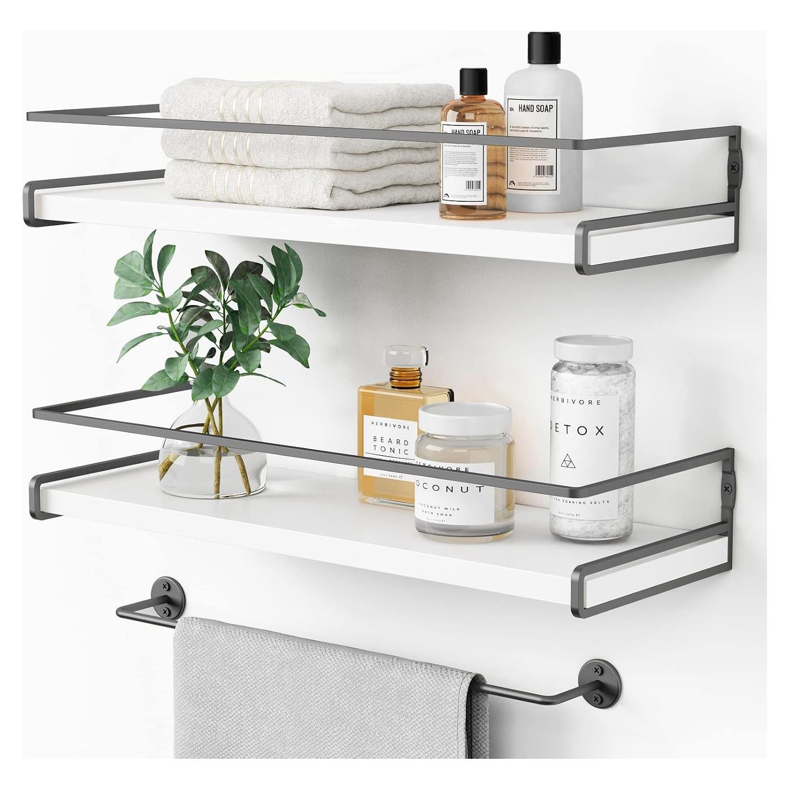 Estantes Flotantes Forbena para Baño sobre Inodoro, Juego de 2