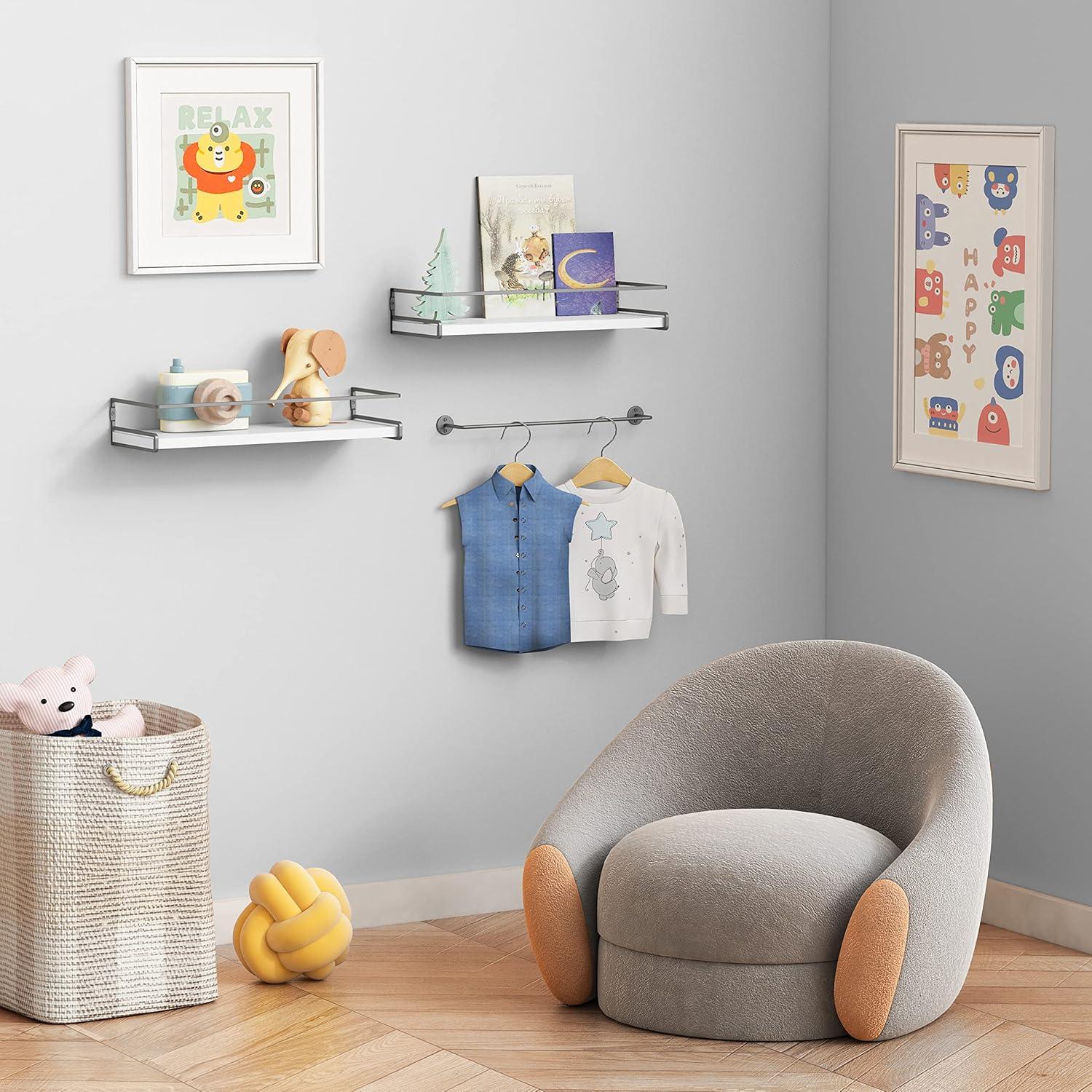 Estantes Flotantes Forbena para Baño sobre Inodoro, Juego de 2