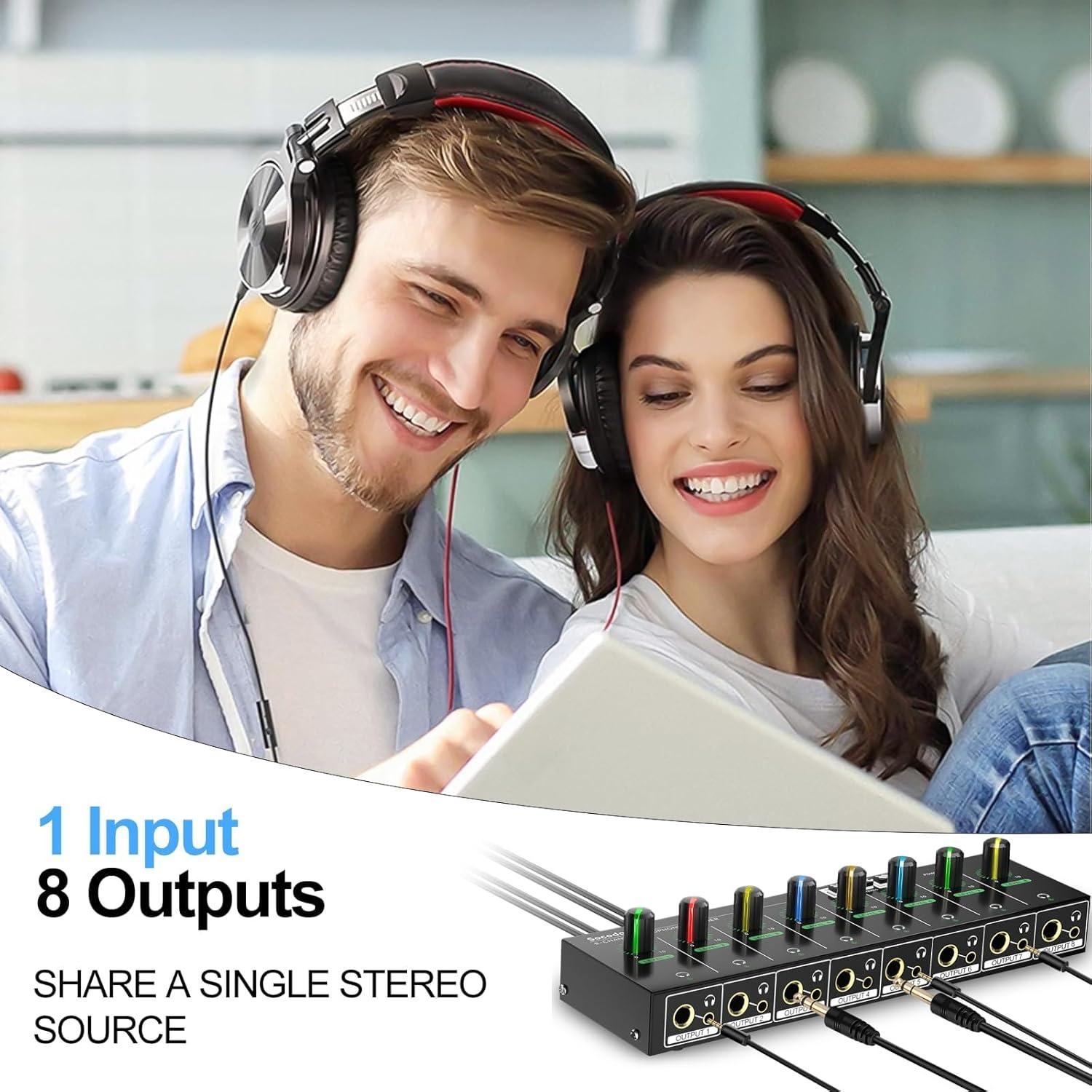 Amplificador de Auriculares 8 Canales Socodox 22.86x7.01cm