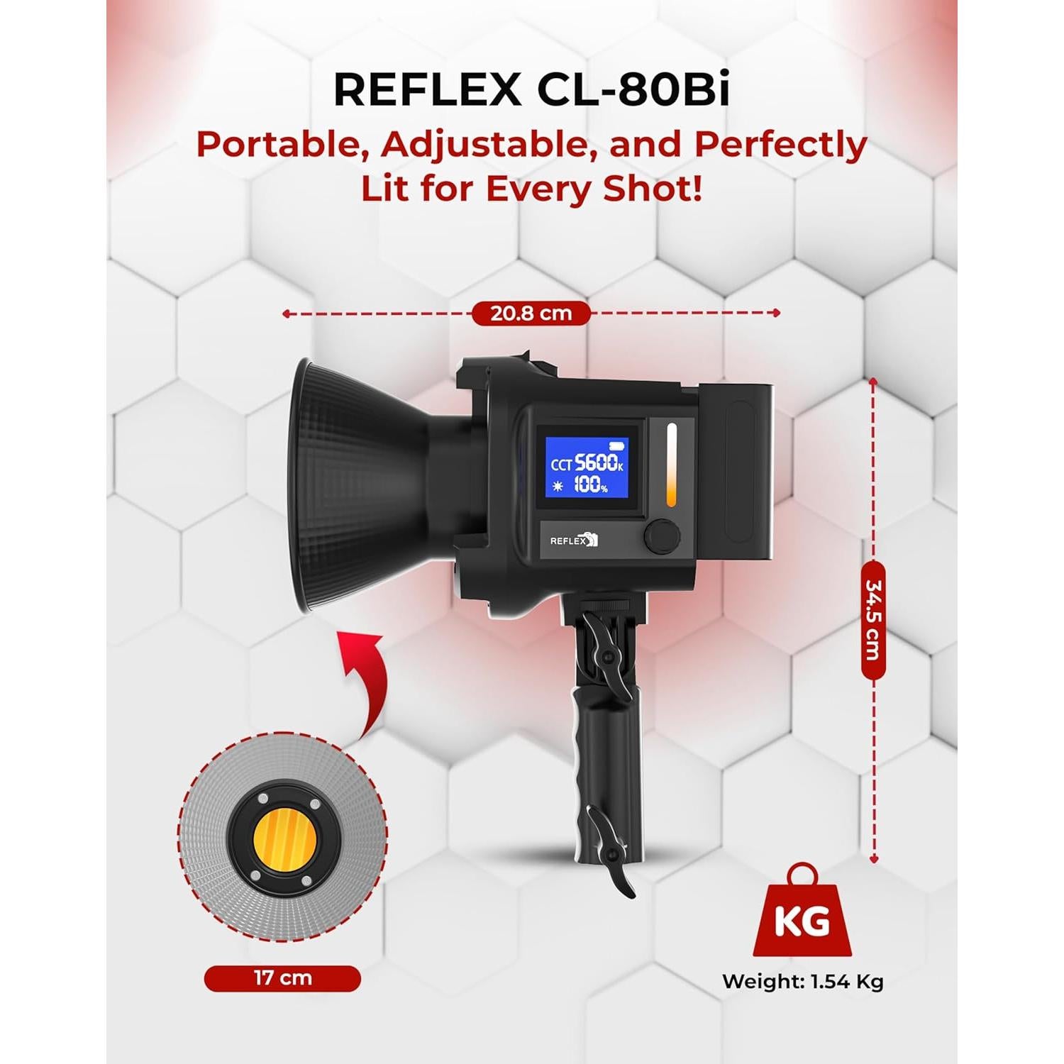 Luz LED de Estudio 80W Reflex Camera - Iluminación Continua 3200-5600K