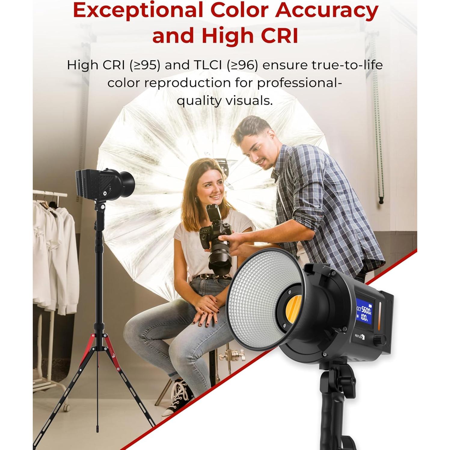 Luz LED de Estudio 80W Reflex Camera - Iluminación Continua 3200-5600K