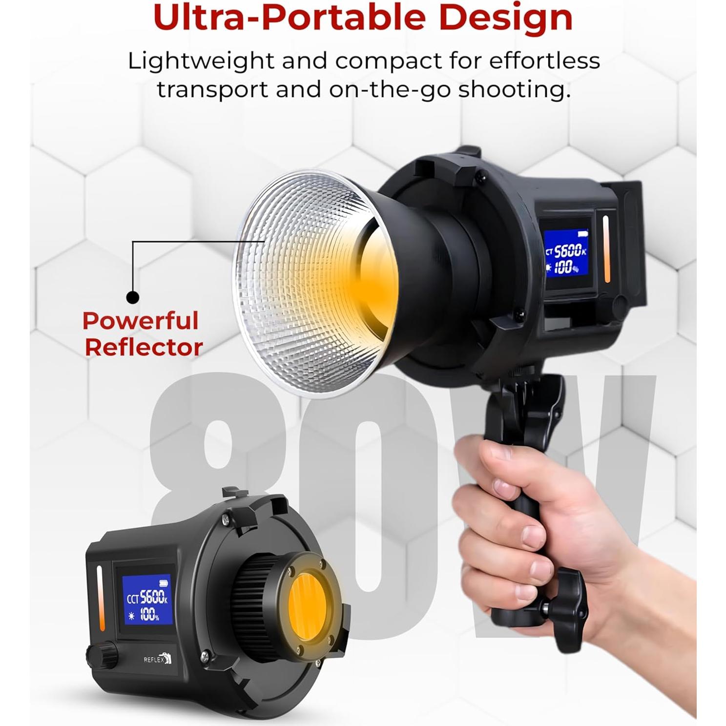 Luz LED de Estudio 80W Reflex Camera - Iluminación Continua 3200-5600K