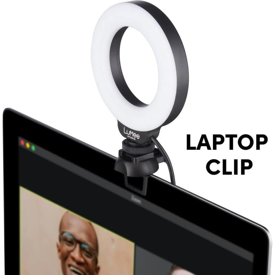 Luz de Anillo LuMee Studio 4" con Soporte y Clip - Negro