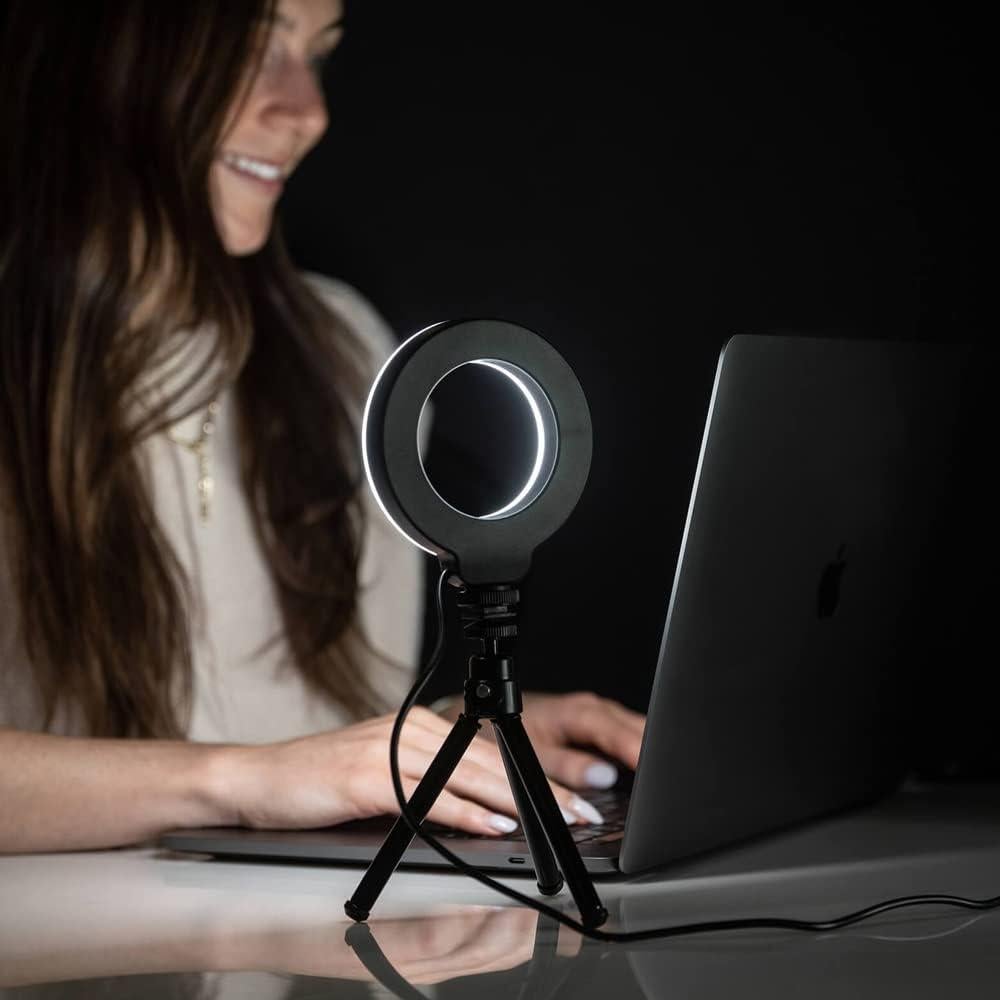 Luz de Anillo LuMee Studio 4" con Soporte y Clip - Negro