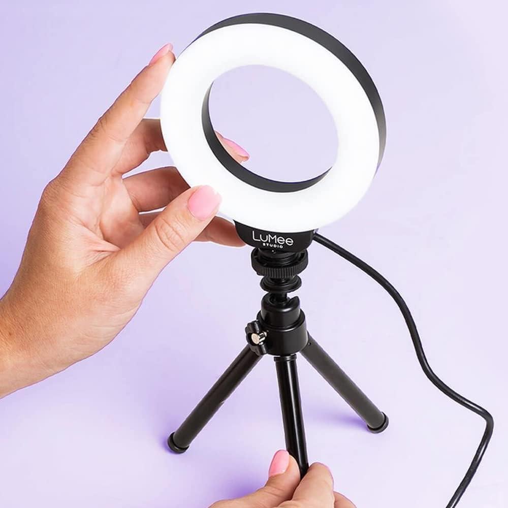 Luz de Anillo LuMee Studio 4" con Soporte y Clip - Negro