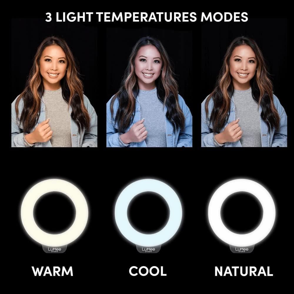 Luz de Anillo LuMee Studio 4" con Soporte y Clip - Negro