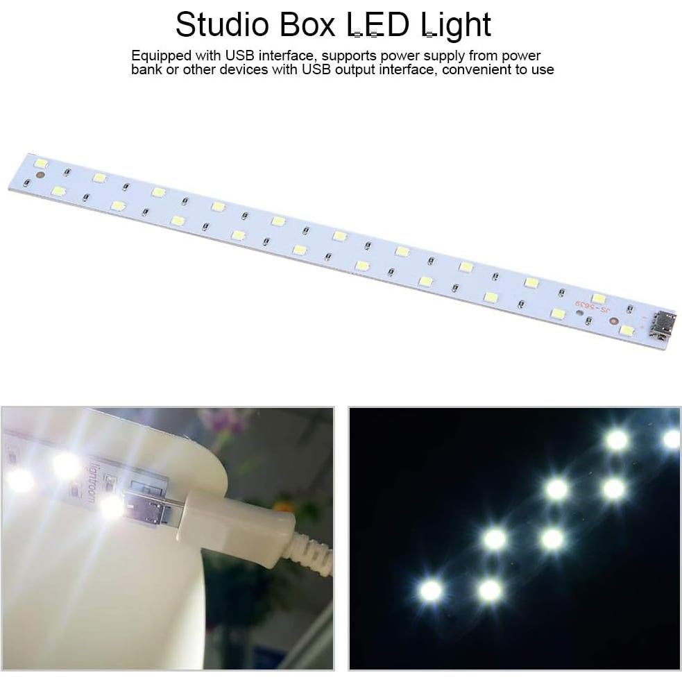 Caja de Luz LED Portátil 20cm Genérico USB para Fotografía