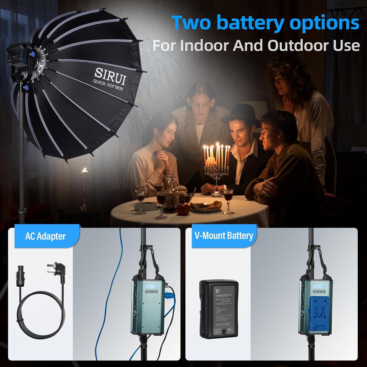 Luz de Video LED SIRUI C300 300W COB 12500Lux 5600K CRI96