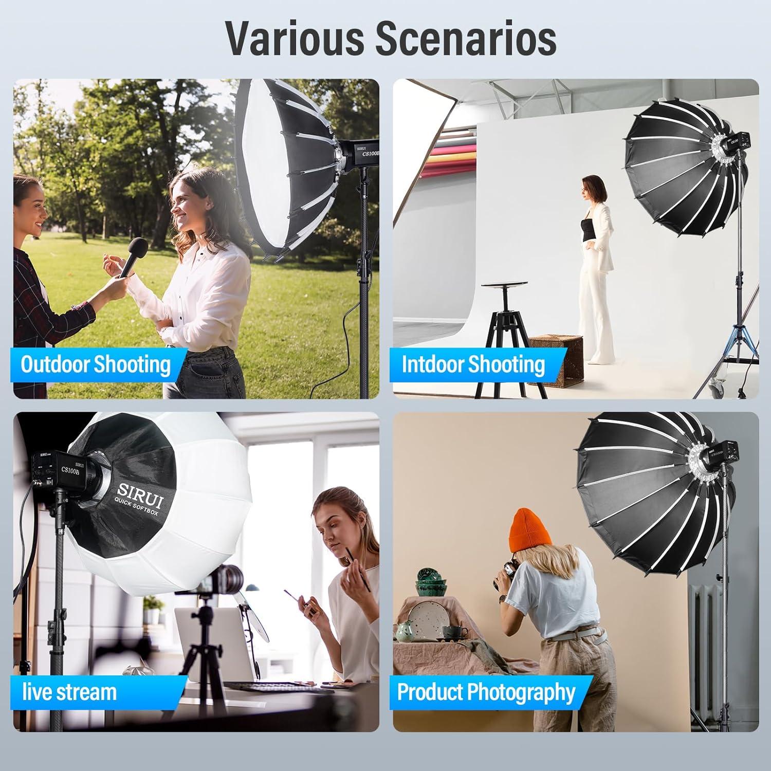 Luz LED Bi Color SIRUI CS100B 100W 2700K-6500K 12 Efectos