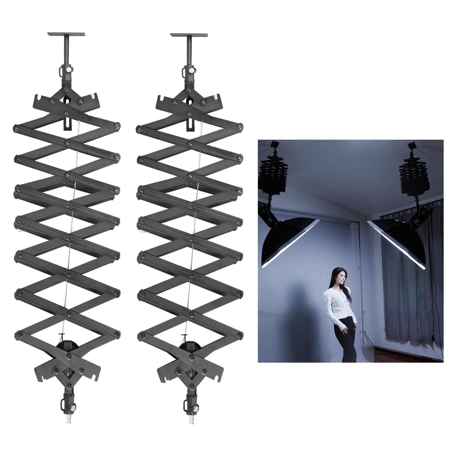 2 Paquetes Pantógrafo Telescópico GSKAIWEN 2m Ajustable 15kg