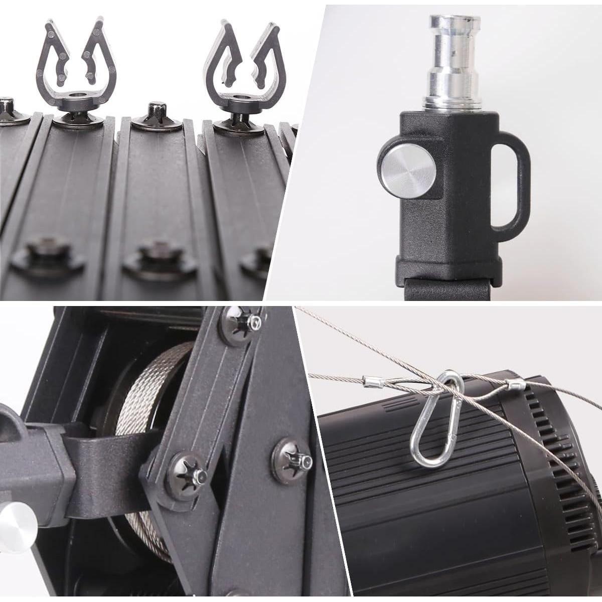 2 Paquetes Pantógrafo Telescópico GSKAIWEN 2m Ajustable 15kg