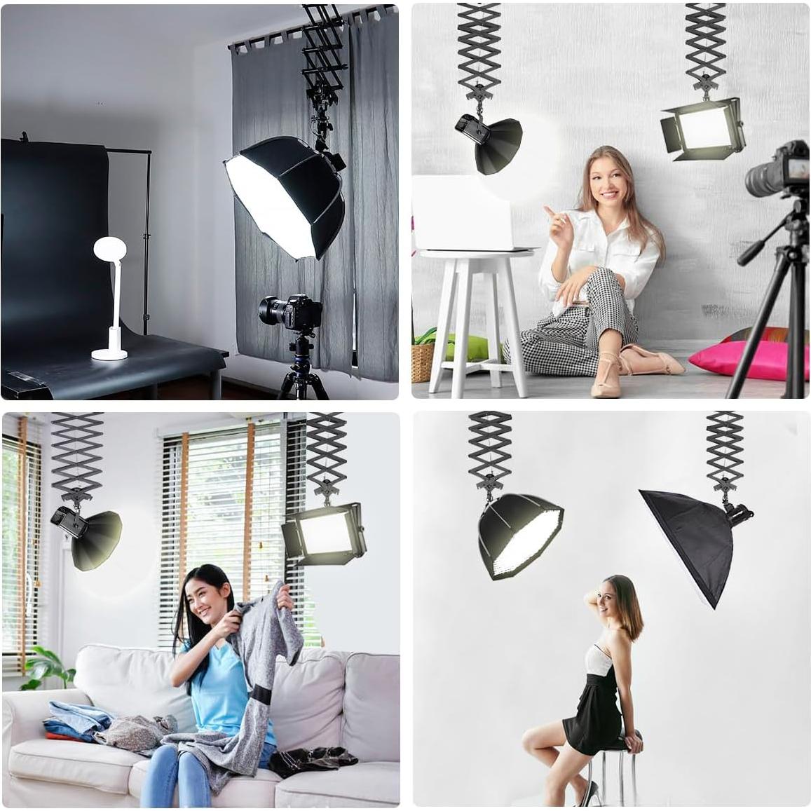 2 Paquetes Pantógrafo Telescópico GSKAIWEN 2m Ajustable 15kg