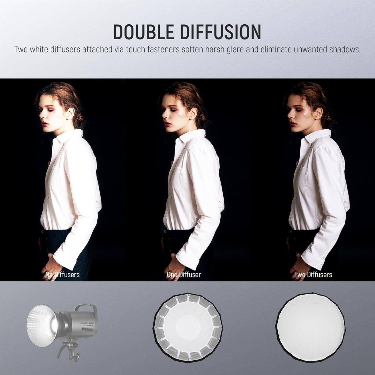 Softbox Parabólico NEEWER 65cm con Montura Bowens y Difusores