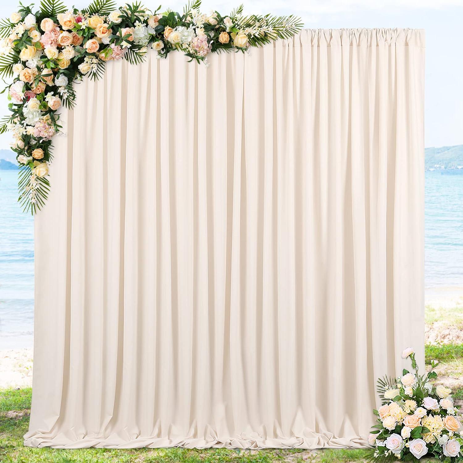 Cortinas de Fondo B-COOL Marfil 4 Pcs 1.5m x 2.4m para Bodas