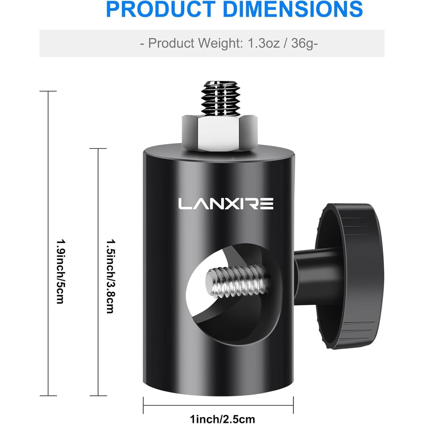 Adaptador de Montaje Rápido Lanxire 1/4" para Soporte de Luz