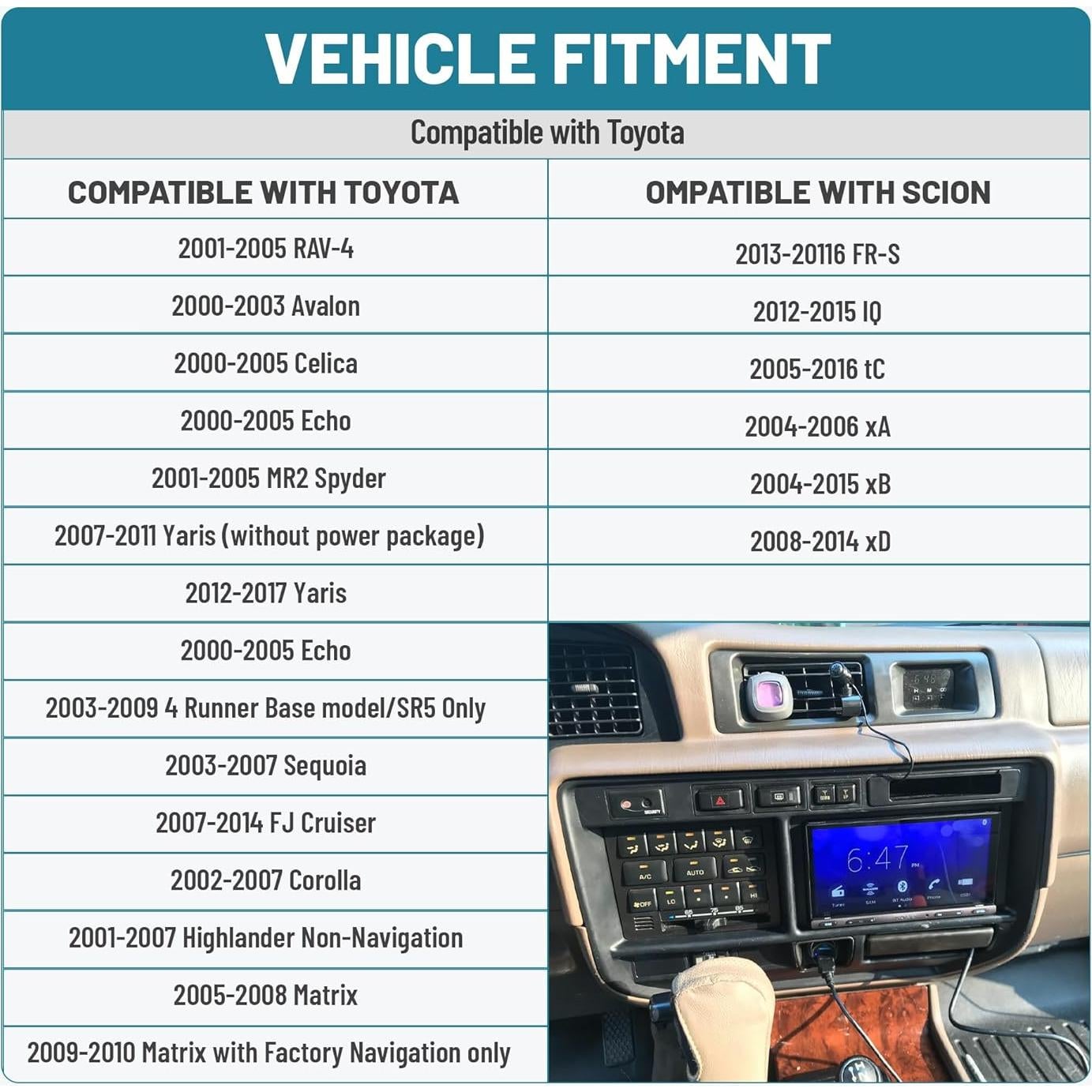 Kit Instalación Radio Double DIN NuIth para Toyota 2000-2016