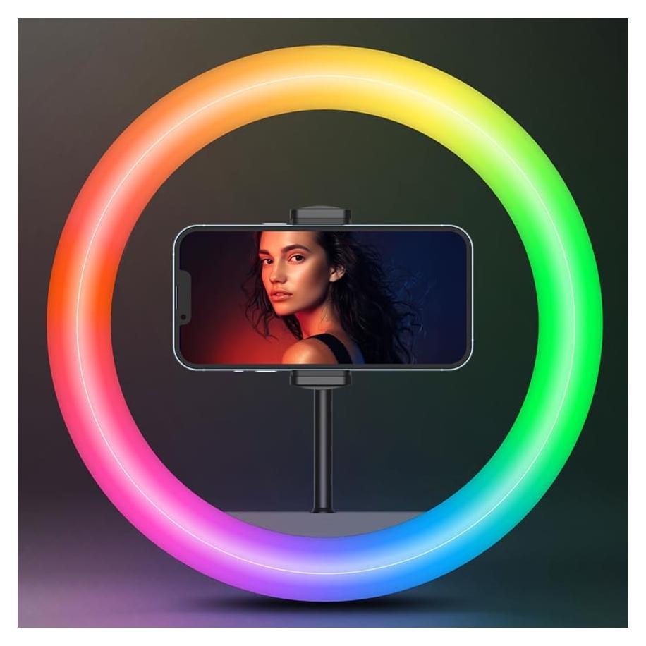 Luz de Anillo RGB Weilisi 10" LED Regulable 39 Modos