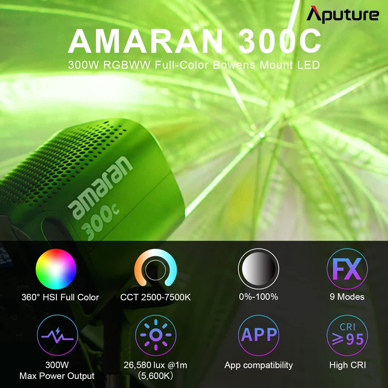 Aputure Amaran 300c Luz LED RGBWW 300W Montura Bowens