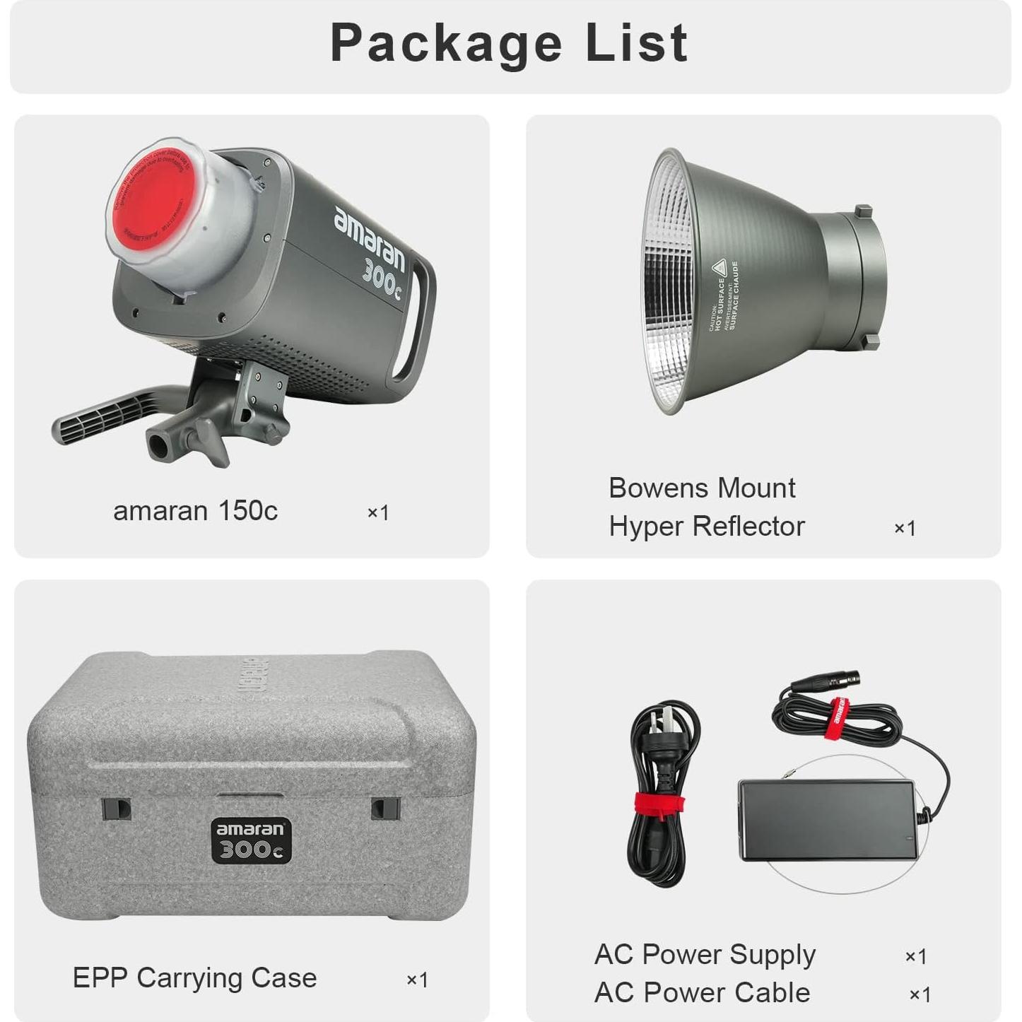 Aputure Amaran 300c Luz LED RGBWW 300W Montura Bowens