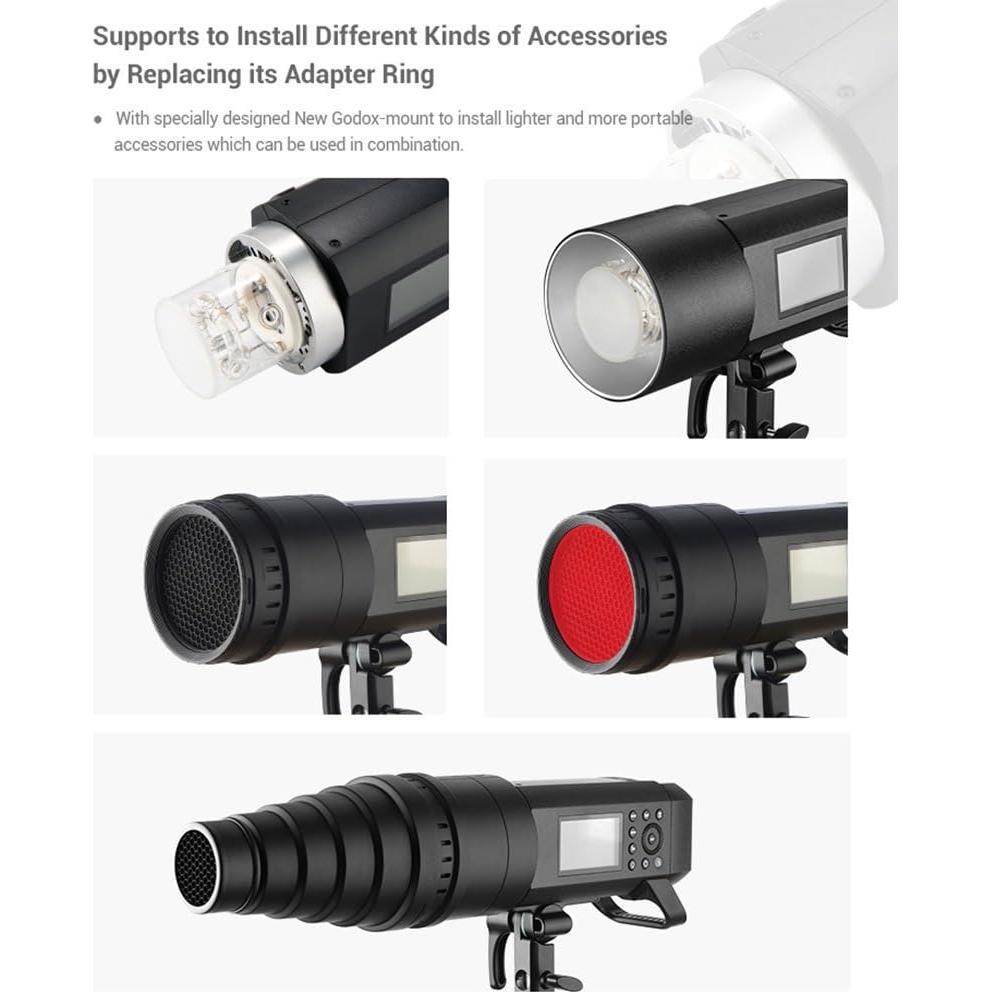 Flash Estudio Godox AD400 Pro 400W TTL para Canon Sony Nikon