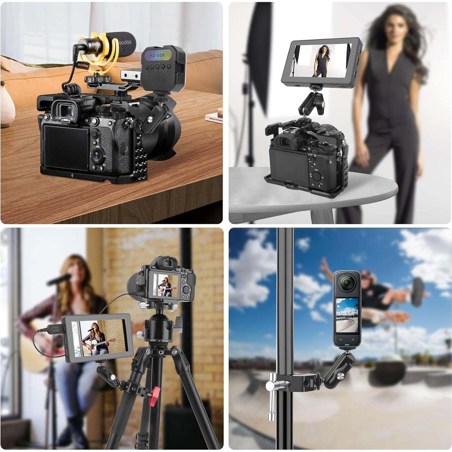 Adaptador de brazo mágico Came-TV 67002 para cámara DSLR