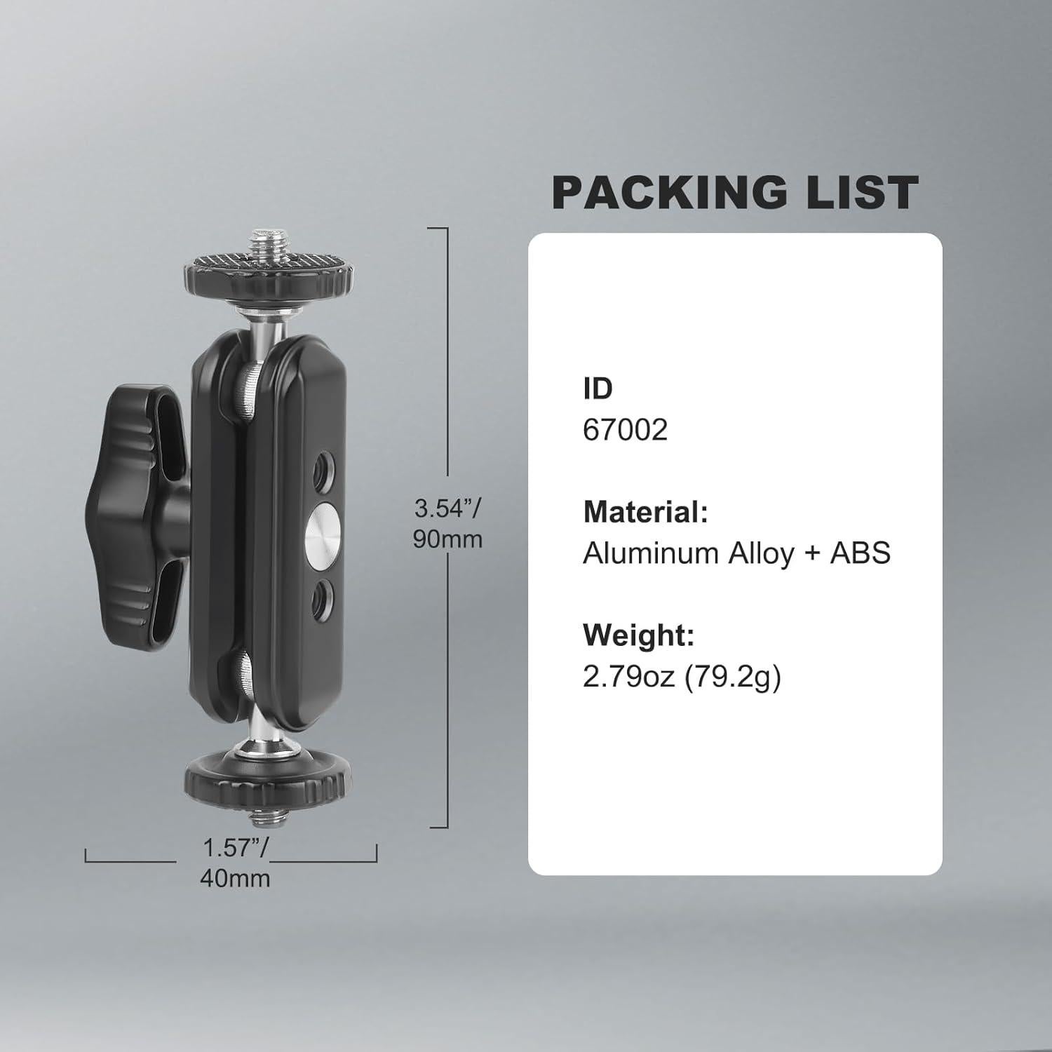 Adaptador de brazo mágico Came-TV 67002 para cámara DSLR