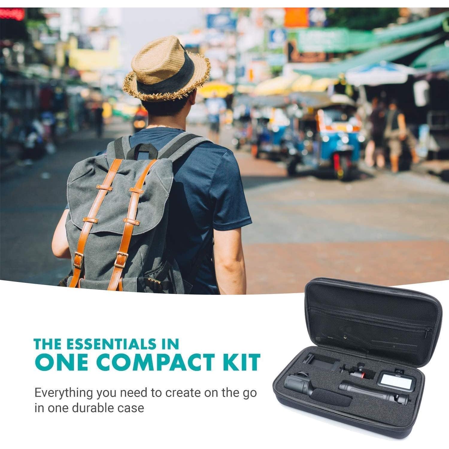 Movo iVlogger- iPhone Android USB Type-C Compatible Vlogging Kit Smartphone Video Kit Accessories: Phone Tripod, Phone Mount, LED Light and Cellphone Shotgun Microphone for YouTube, Vlog