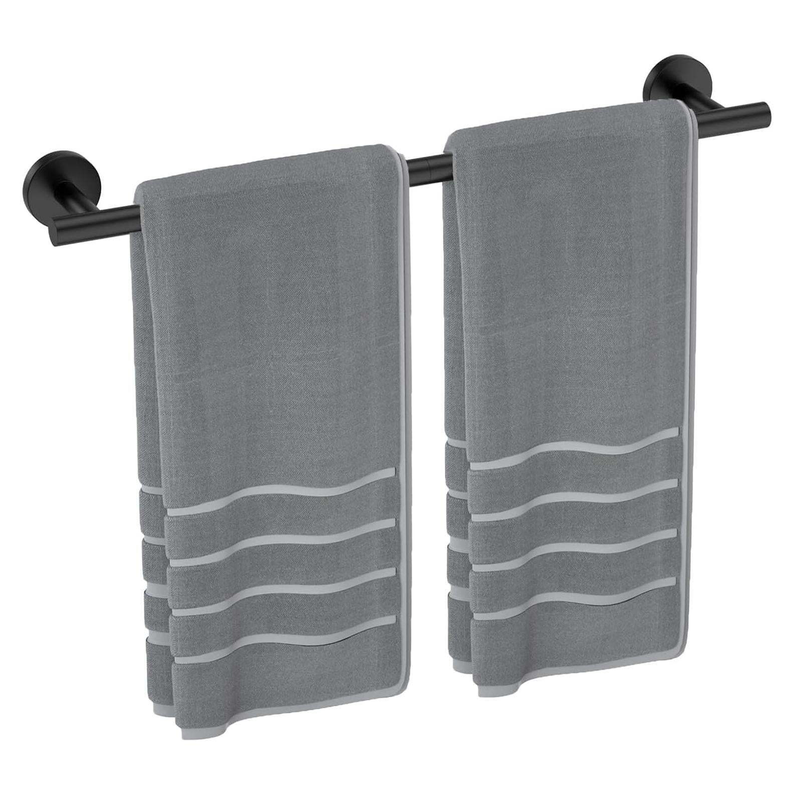 Barra de Toalla Luxbaro 66 cm Acero Inoxidable Negro Mate