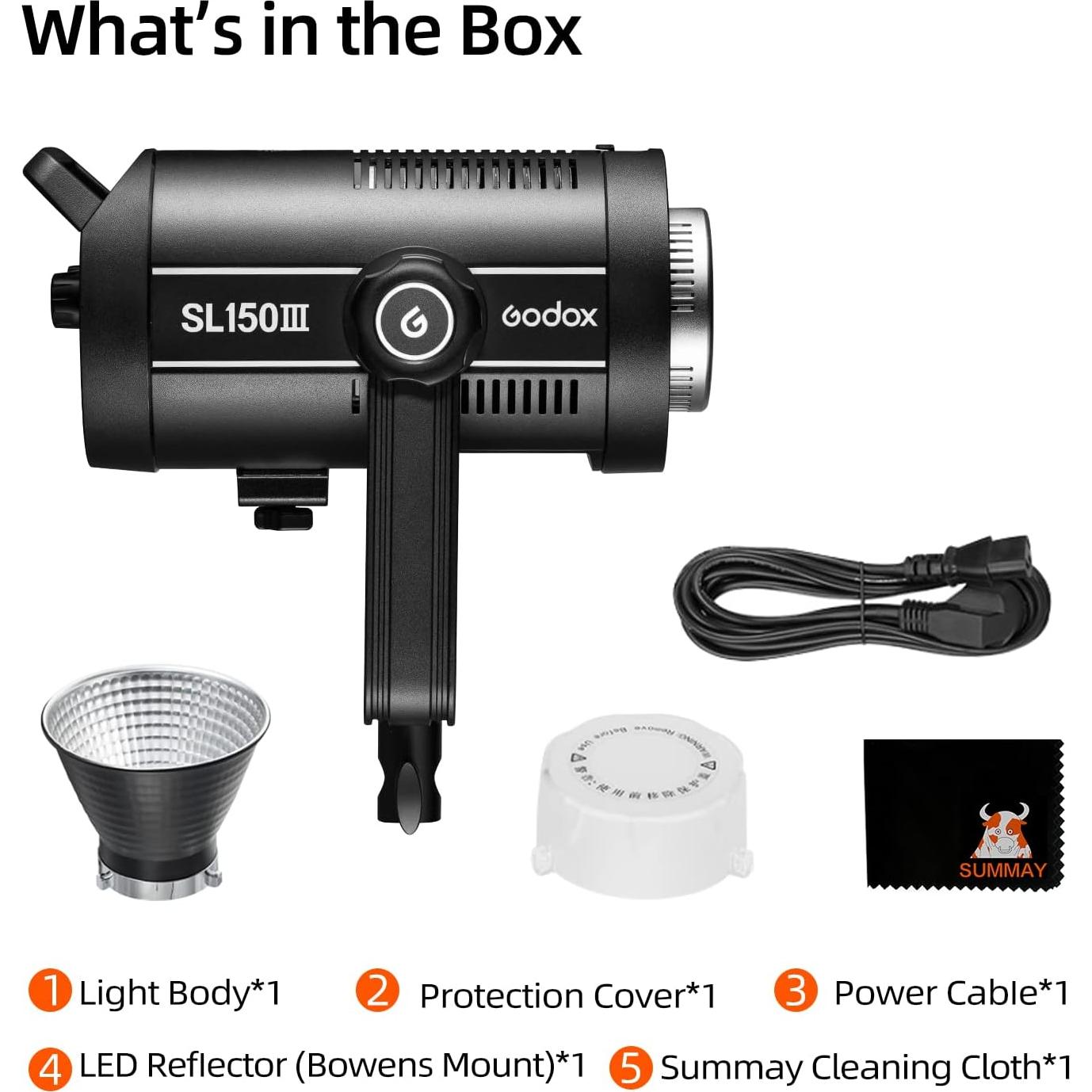 Godox SL150III 160W Luz LED de Estudio con Montura Bowens