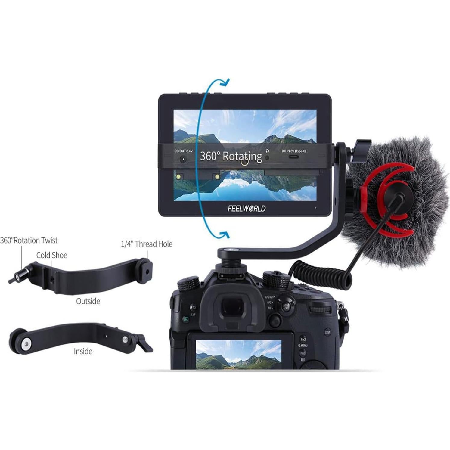 Monitor de Campo Feelworld F5 Pro V4 6" FHD 1920x1152 IPS