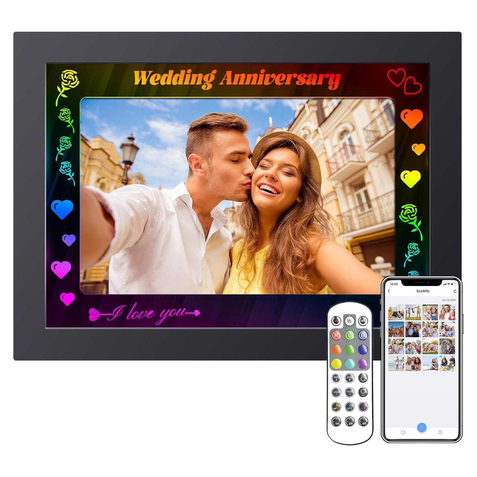 Marco de Foto Digital Personalizado LED 10.1" Sonicgrace