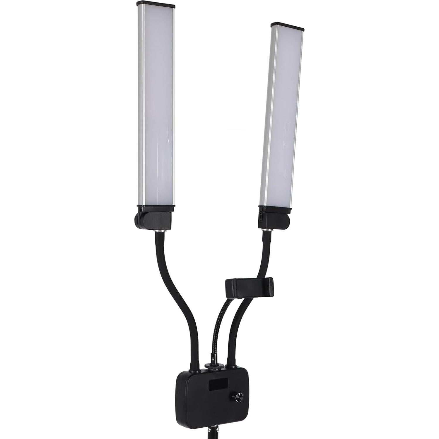 Luz de Video LED Doble Brazo POENVFPO 45W Ajustable 3000K-6500K