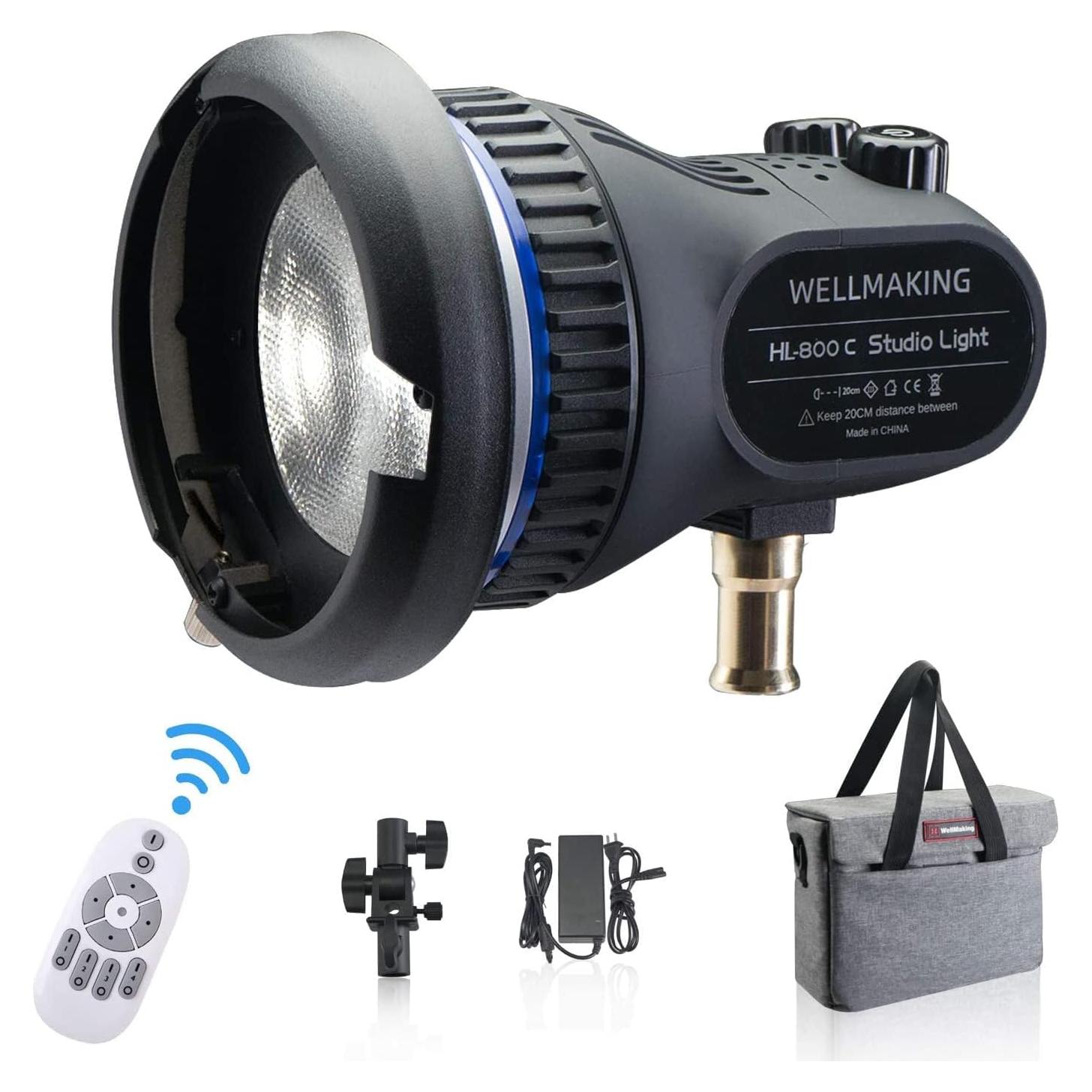Luz LED Portátil WELLMAKING 80W Regulable 5600K CRI 98