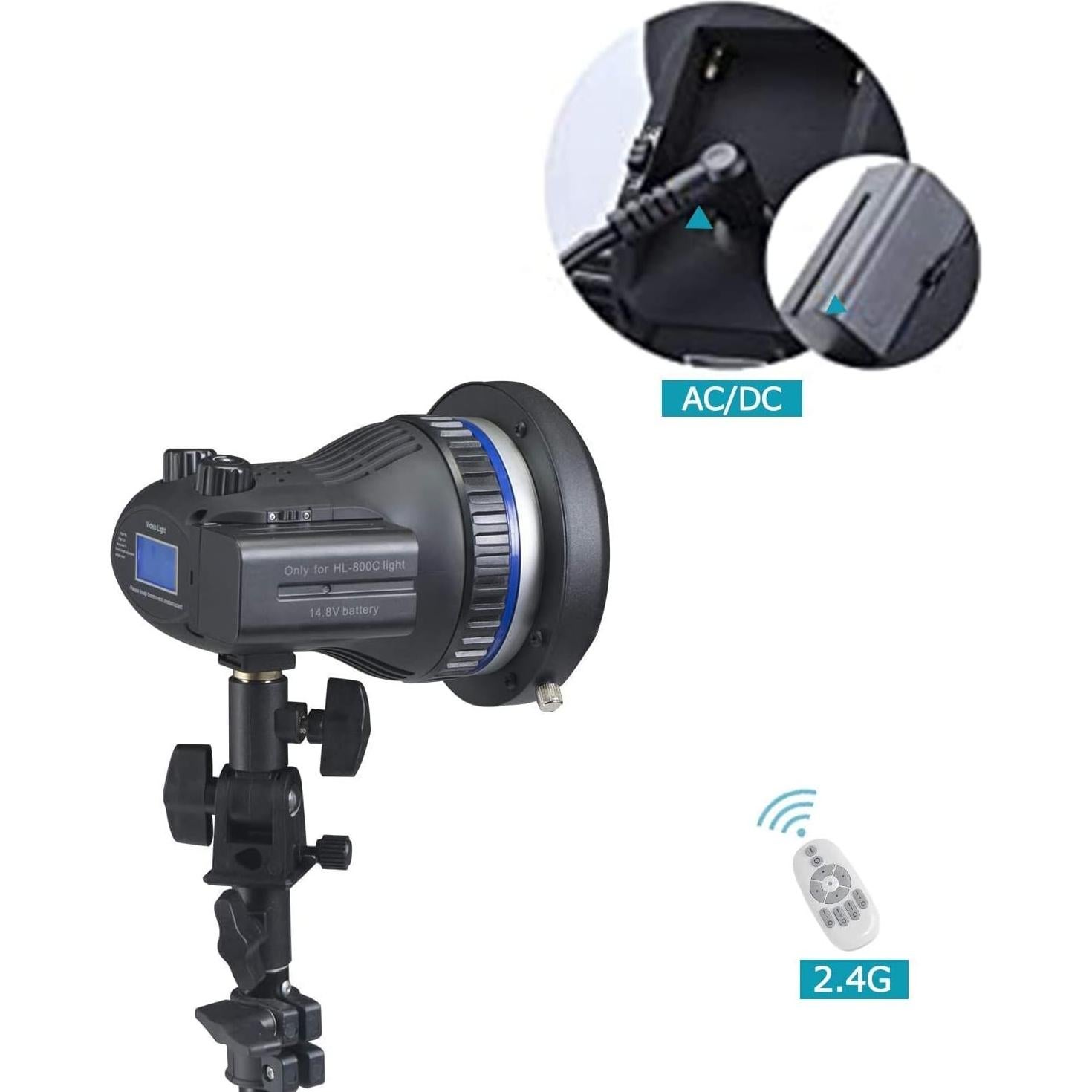 Luz LED Portátil WELLMAKING 80W Regulable 5600K CRI 98