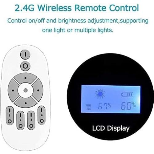 Luz LED Portátil WELLMAKING 80W Regulable 5600K CRI 98