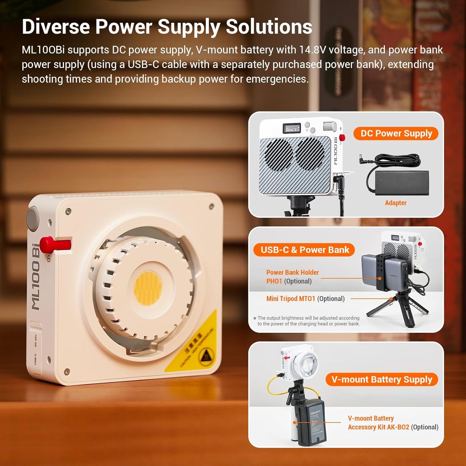 Luz de Video LED Godox ML100Bi 100W Bi-Color 2800-6500K