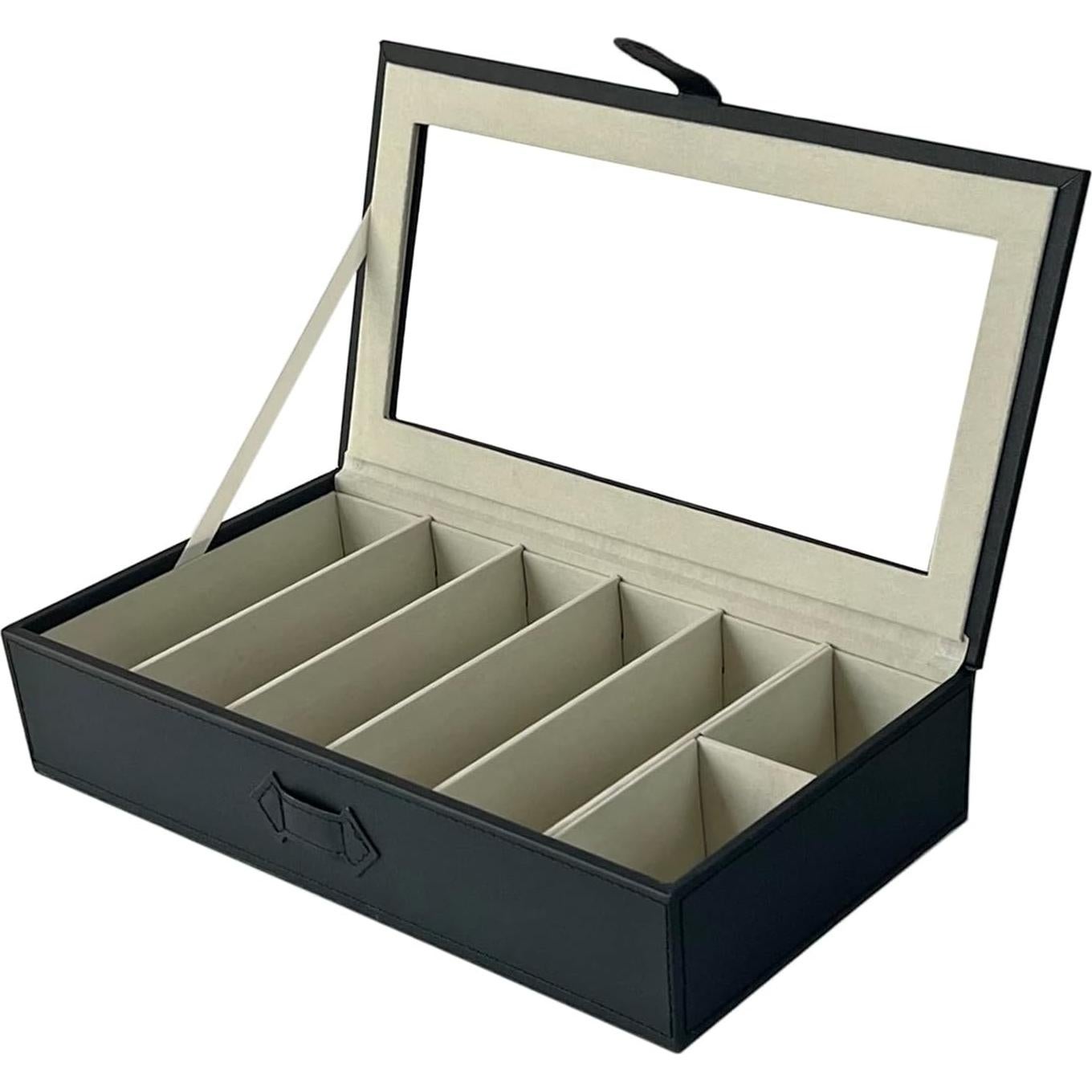 Organizador de Gafas de Sol UnionPlus, 8 Compartimentos, Negro