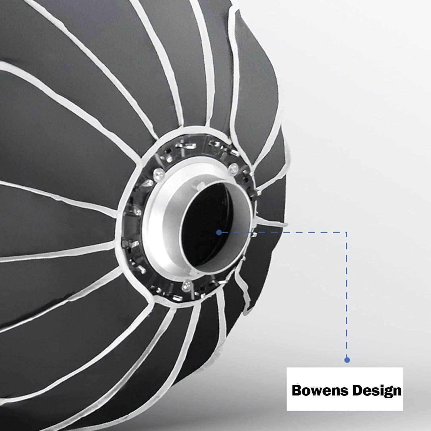 Softbox Parabólico 70cm Triopo Montaje Bowens con Rejilla