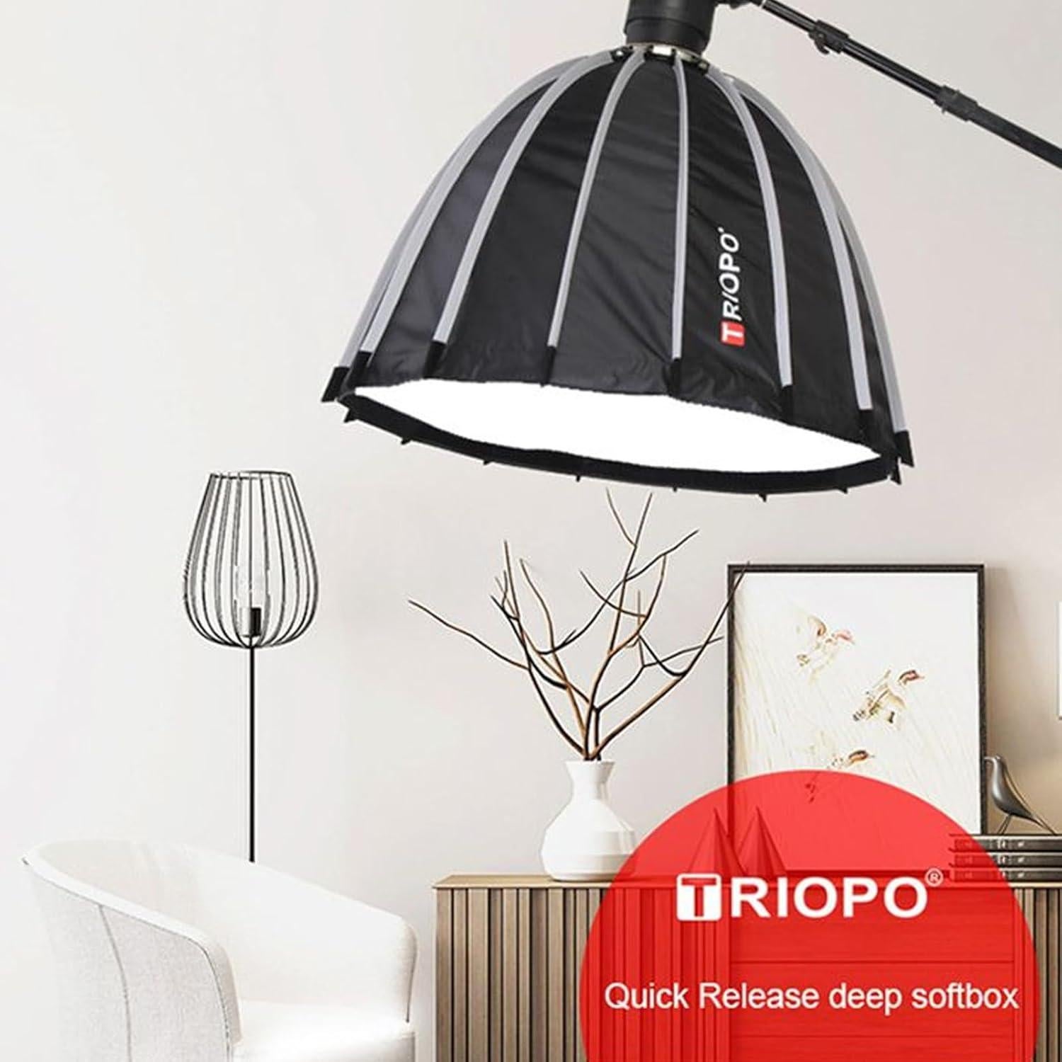 Softbox Parabólico 70cm Triopo Montaje Bowens con Rejilla