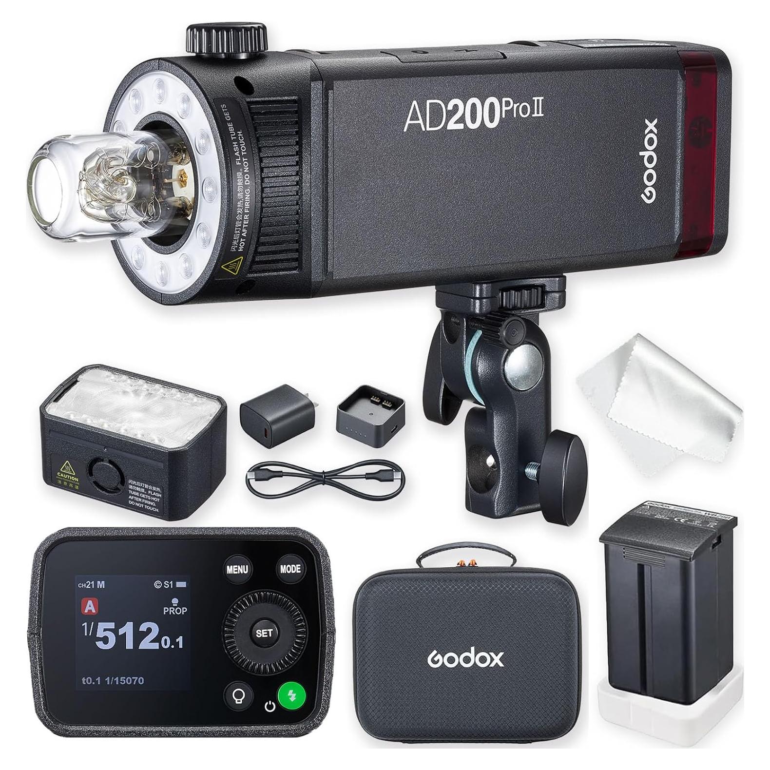 Flash Godox AD200 Pro II con Luz LED Bicolor y Control Preciso