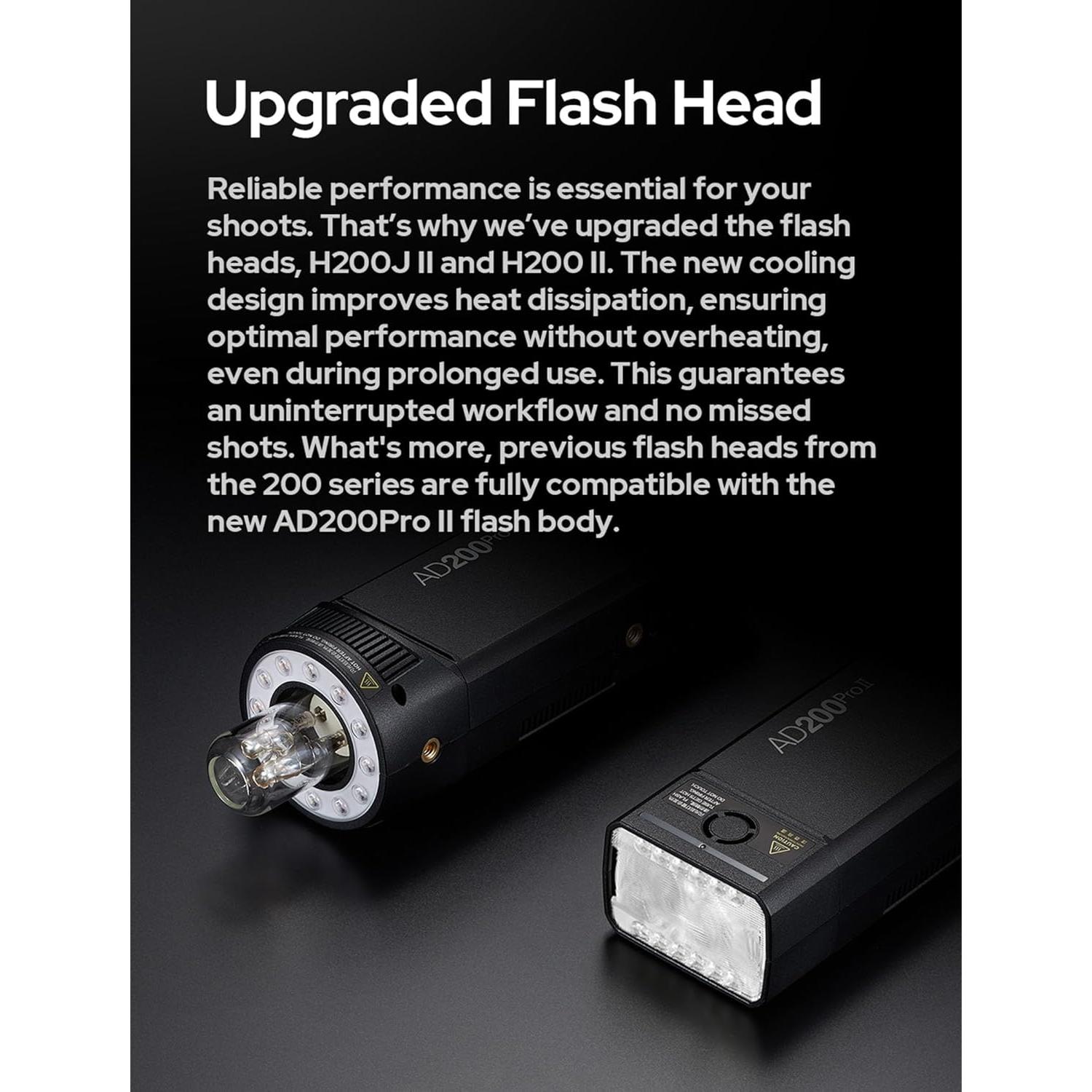 Flash Godox AD200 Pro II con Luz LED Bicolor y Control Preciso